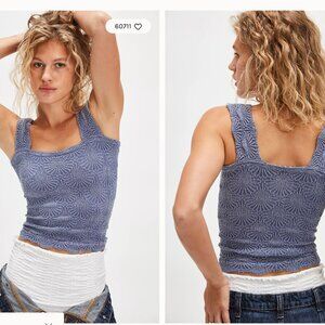 Women's Blue Textured Top